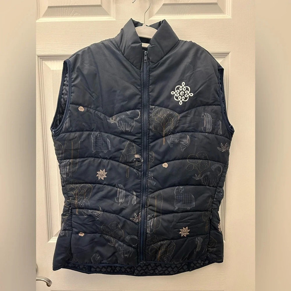 ! Espoir Navy Magic Sleeveless Puffer Vest XL - Picture 4 of 7